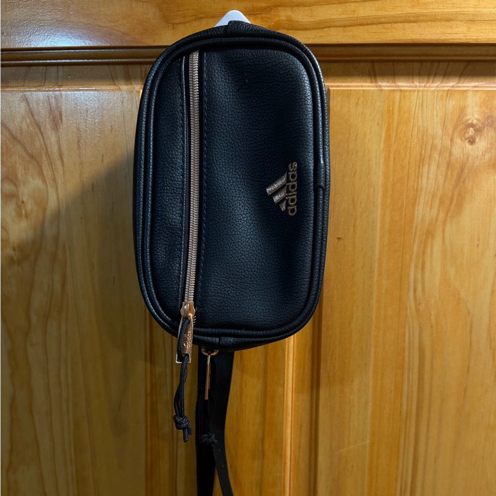 Adidas Black and Rose Gold Belt Bag